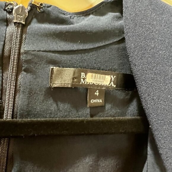 Badgley Mischka Navy Tie Sleeve Sheath Dress $395 - Picture 9 of 10